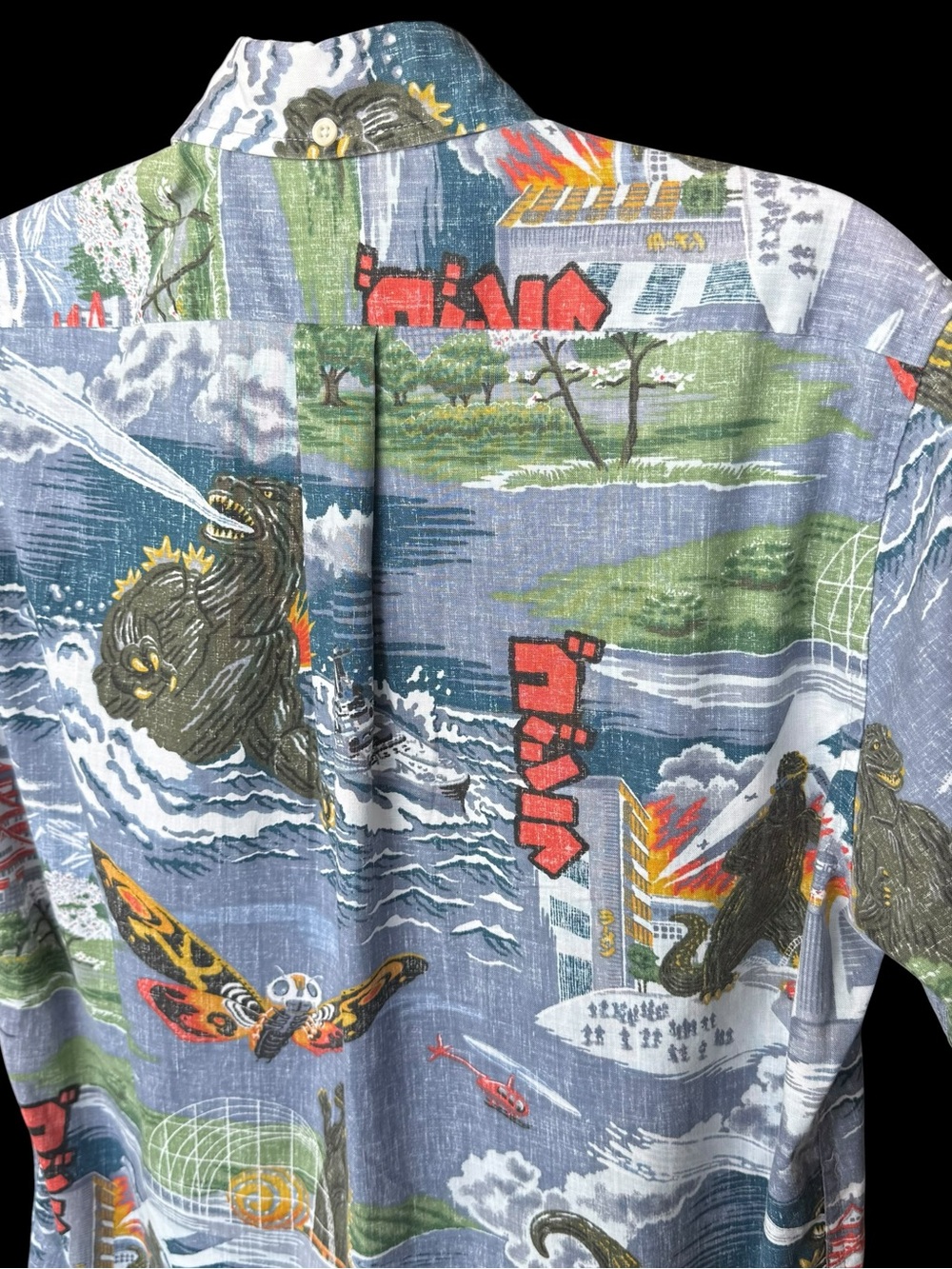 Reyn Spooner x Godzilla Aloha Shirt Classic Fit Size XXS Men's Pullover - Picture 5 of 6